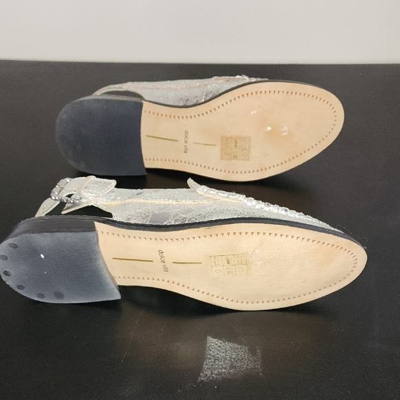 Dolce Vita Silver Flats with Strap Detail - Picture 7 of 8